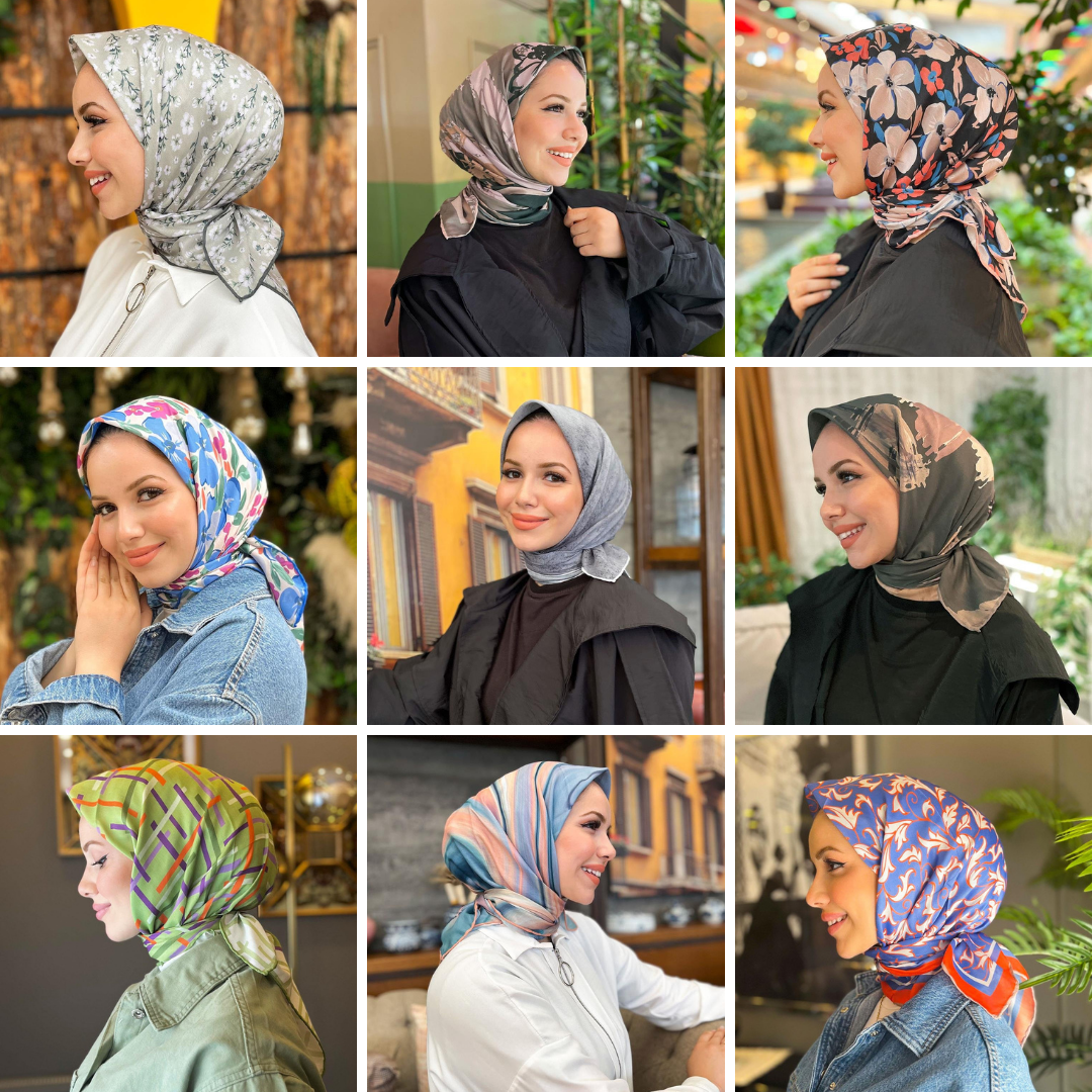 Sultan Hafif Defolu Soft Pamuk Eşarp - 9'lu Paket - A01