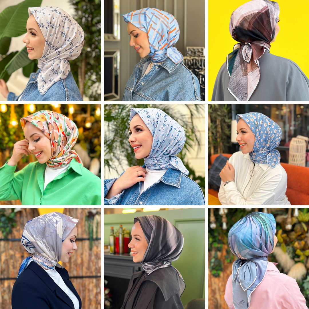 Sultan Hafif Defolu Soft Pamuk Eşarp - 9'lu Paket - A50