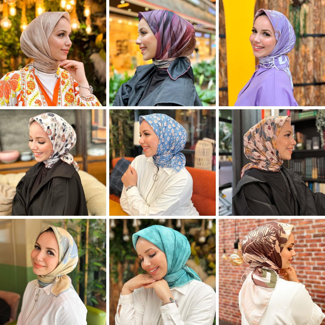 Sultan Hafif Defolu Soft Pamuk Eşarp - 9'lu Paket - A08