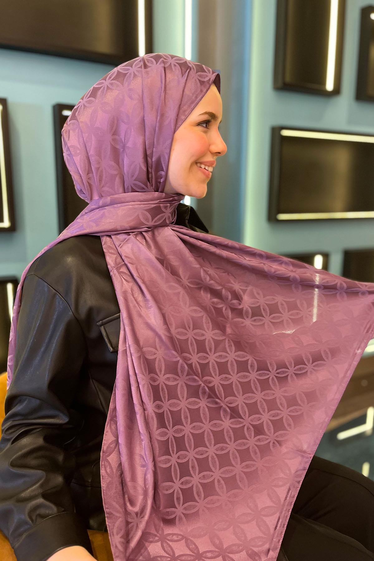 Sultan Jakarlı Şal - Çiçek Desen - SLJ001-21 - Pembe