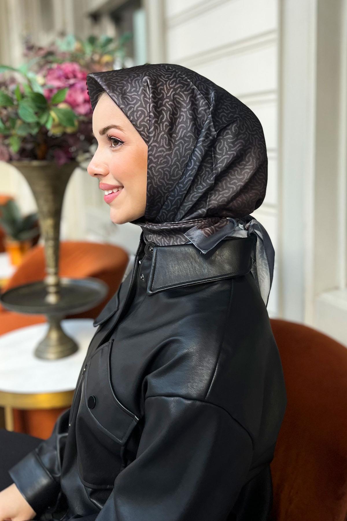 Sultan Kristal Eşarp - Hare Desen - SKE2830-01