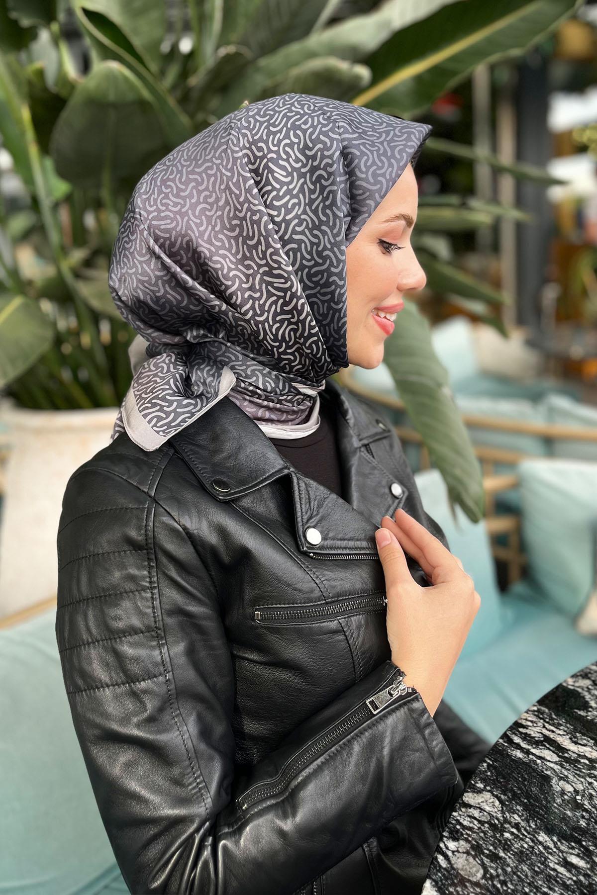 Sultan Kristal Eşarp - Hare Desen - SKE2830-20