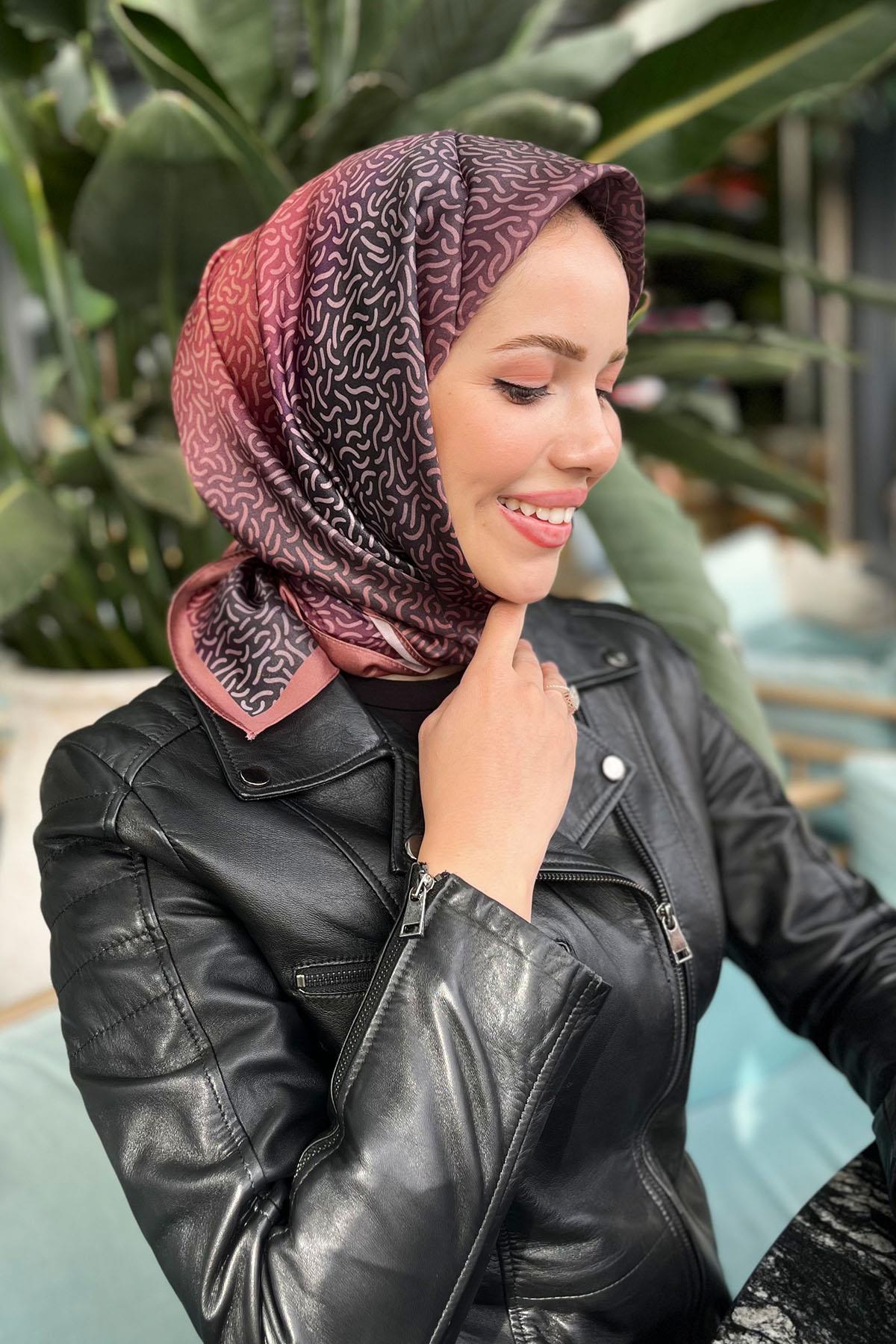 Sultan Kristal Eşarp - Hare Desen - SKE2830-06