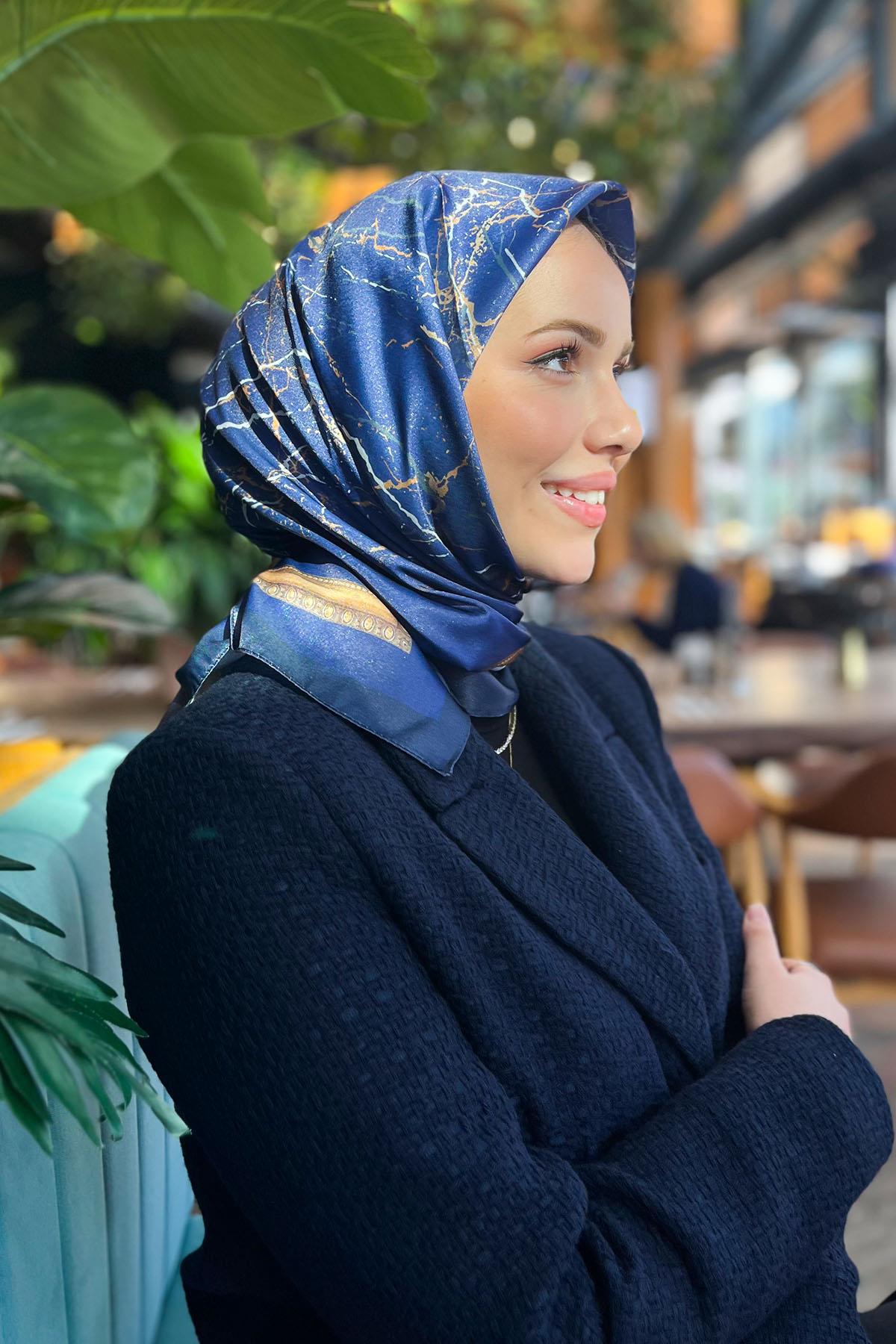 Sultan Kristal Eşarp - Mermer Desen - SKE1578-02