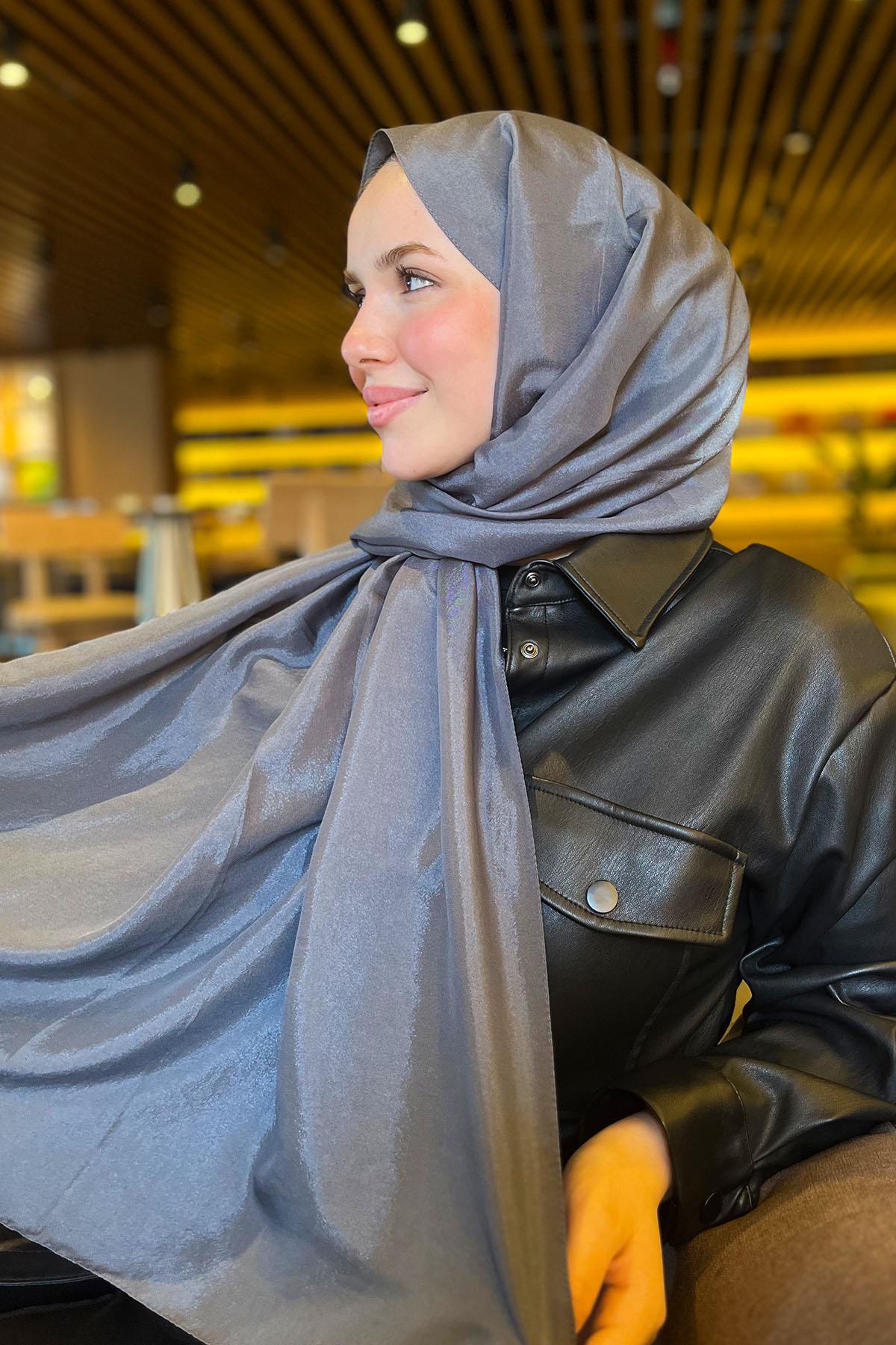 Sultan Vual Şal - Düz Renk - SLV001-07 - Antrasit