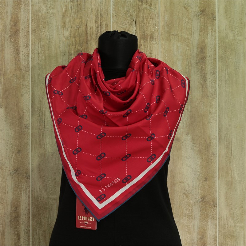 U.S. POLO Twill Poly. Eşarp - 128-4 - Kırmızı