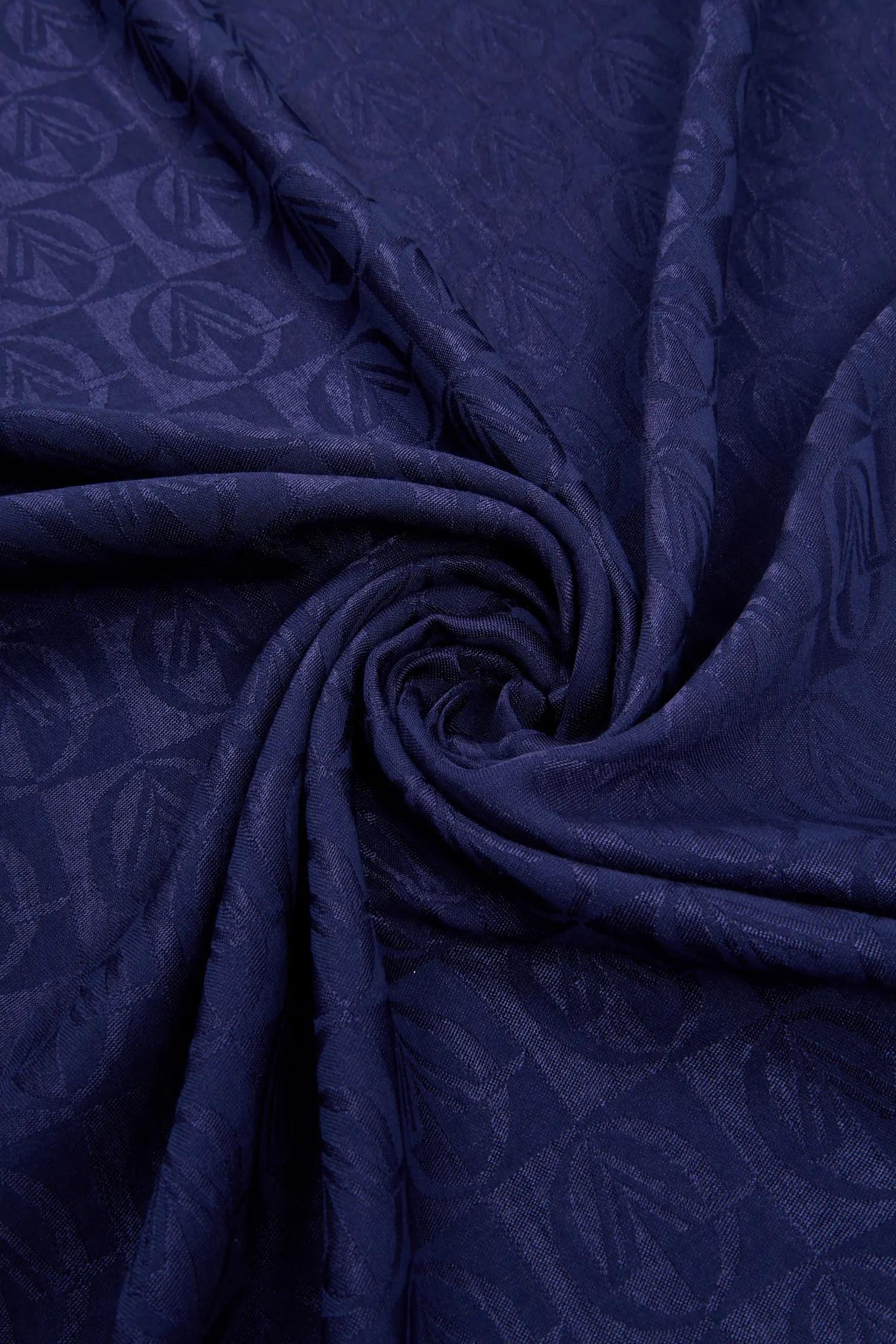 Valentino Orlandi Alia, Jakarlı Lyocell Şal - Dama Desen - 03 - Gece Mavisi