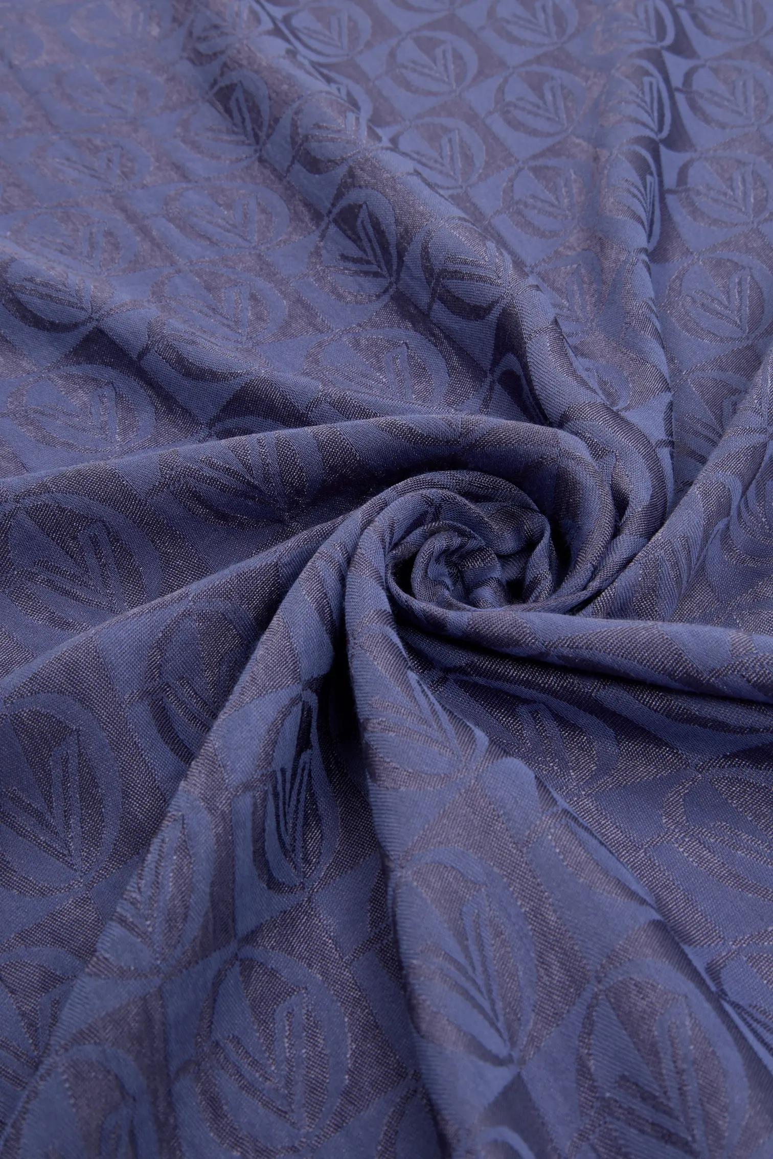 Valentino Orlandi Alia, Jakarlı Lyocell Şal - Dama Desen - 04 - İndigo