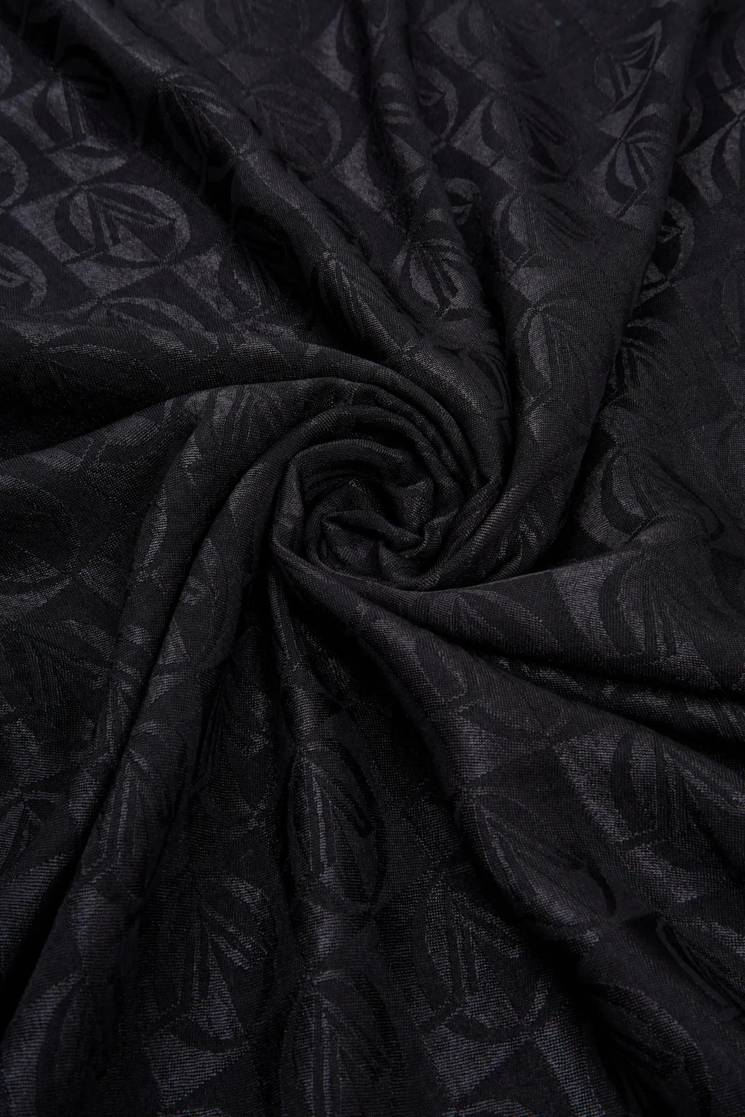 Valentino Orlandi Alia, Jakarlı Lyocell Şal - Dama Desen - 01 - Siyah