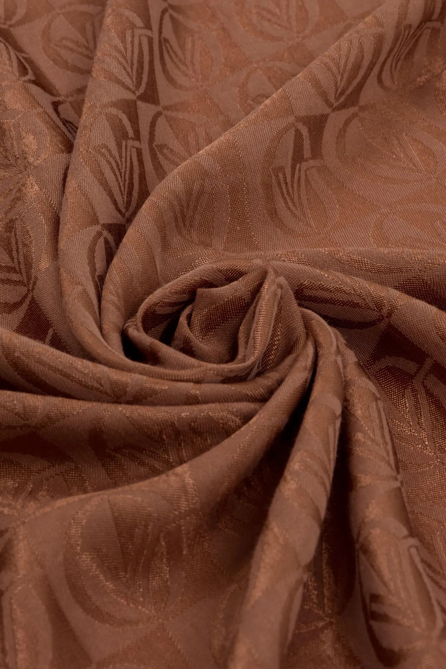 Valentino Orlandi Alia, Jakarlı Lyocell Şal - Dama Desen - 10 - Taba