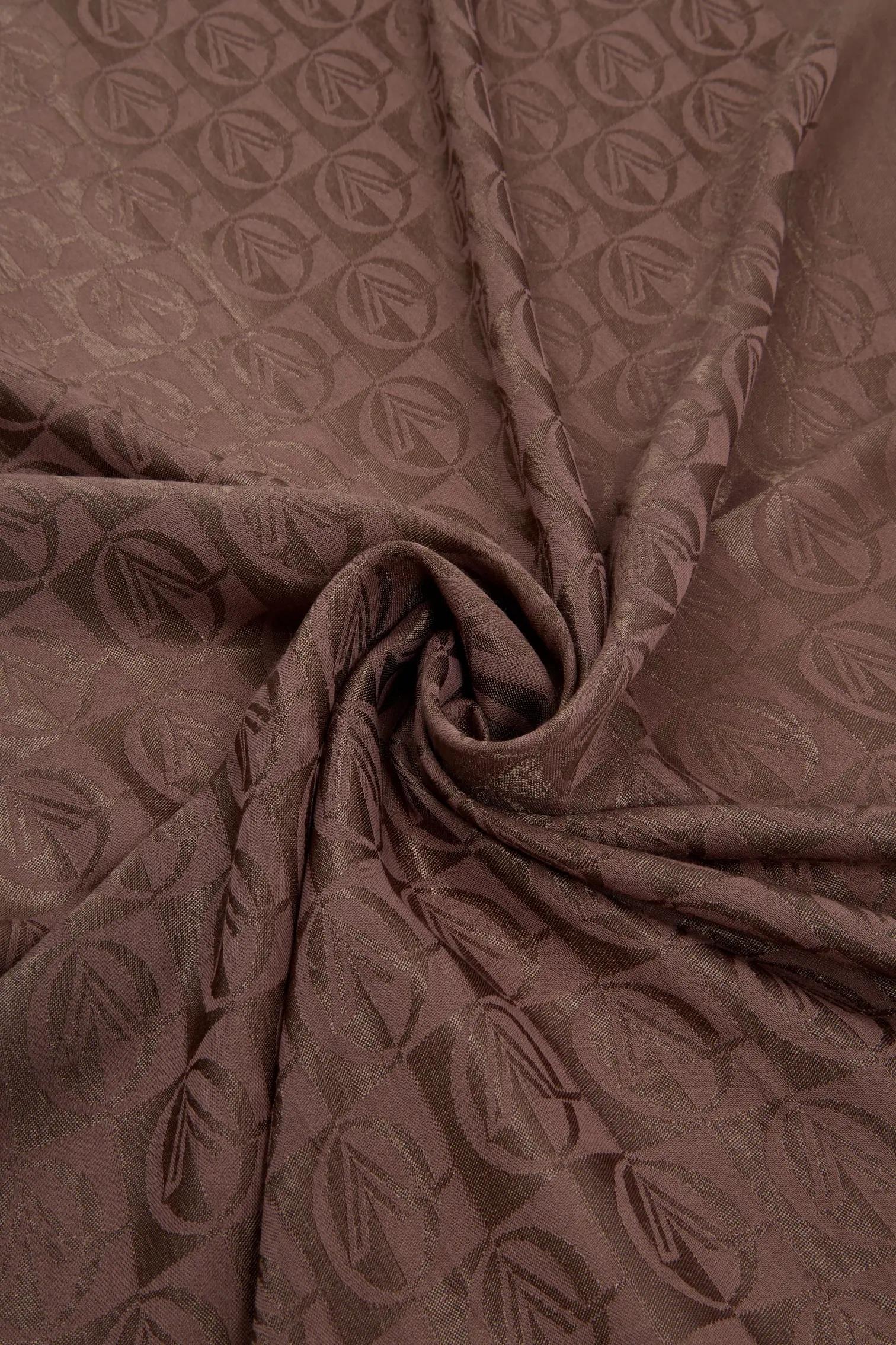 Valentino Orlandi Alia, Jakarlı Lyocell Şal - Dama Desen - 11 - Sütlü Kahve