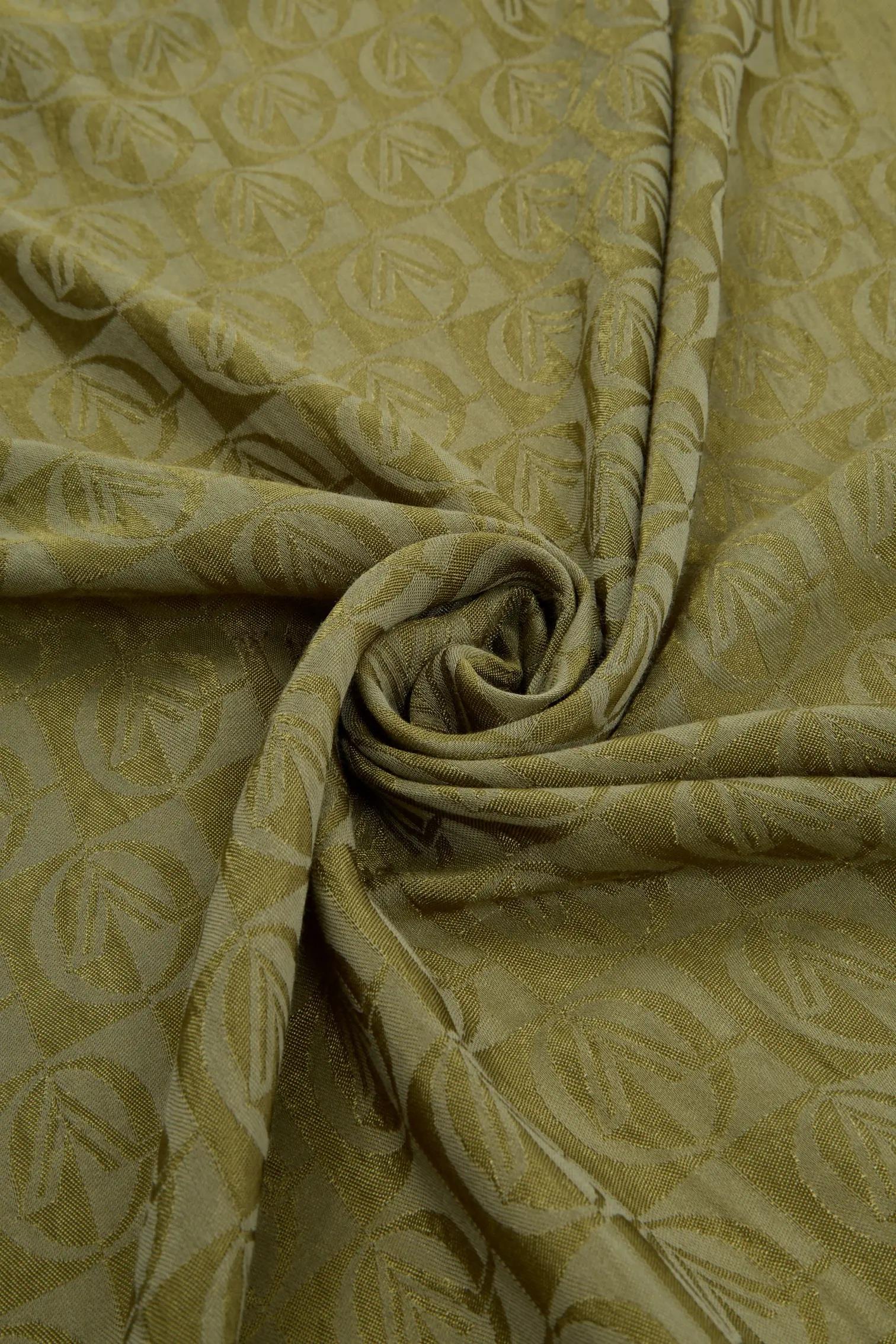 Valentino Orlandi Alia, Jakarlı Lyocell Şal - Dama Desen - 12 - Haki