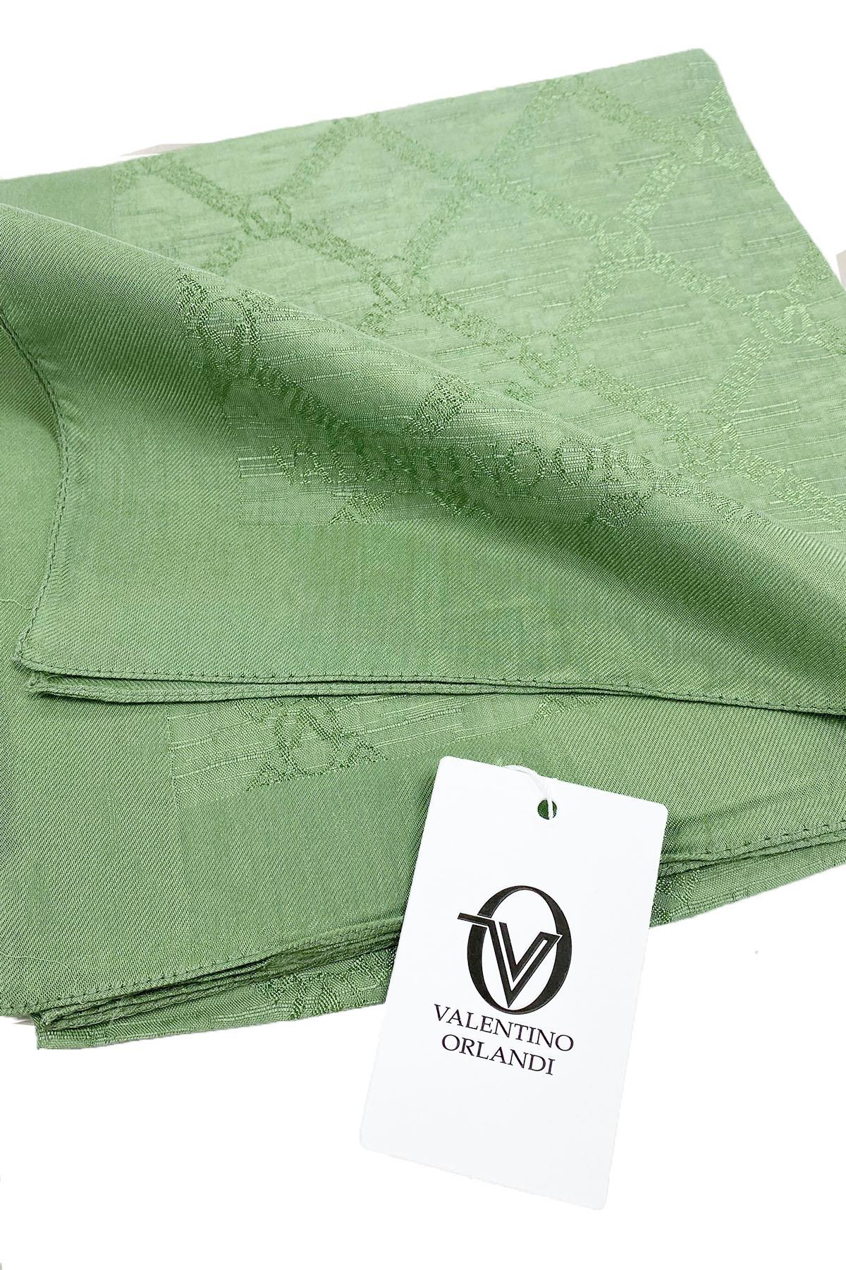Valentino Orlandi Siena, Jakarlı Eşarp - Logo Desen - 07 - Çağla Yeşili
