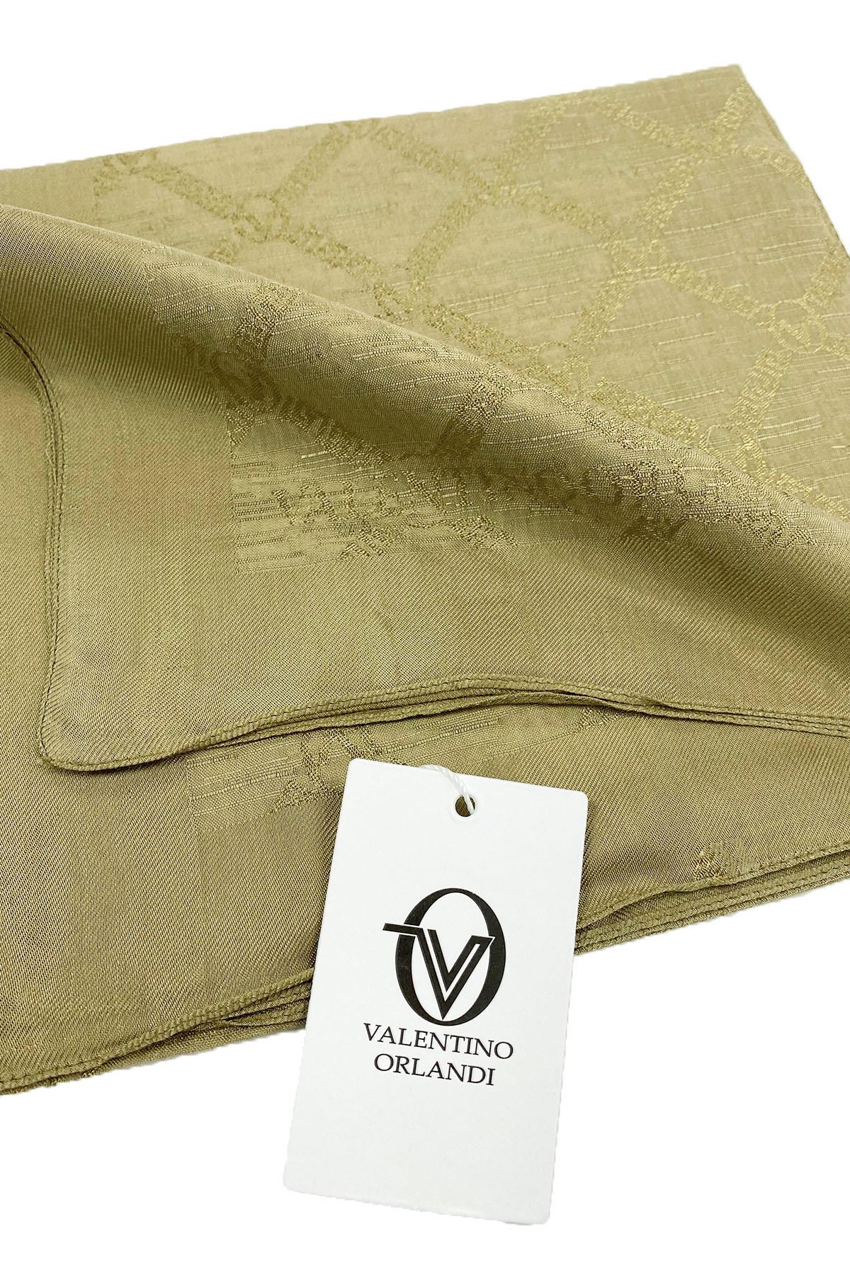 Valentino Orlandi Siena, Jakarlı Eşarp - Logo Desen - 09 - Kese Kağıdı