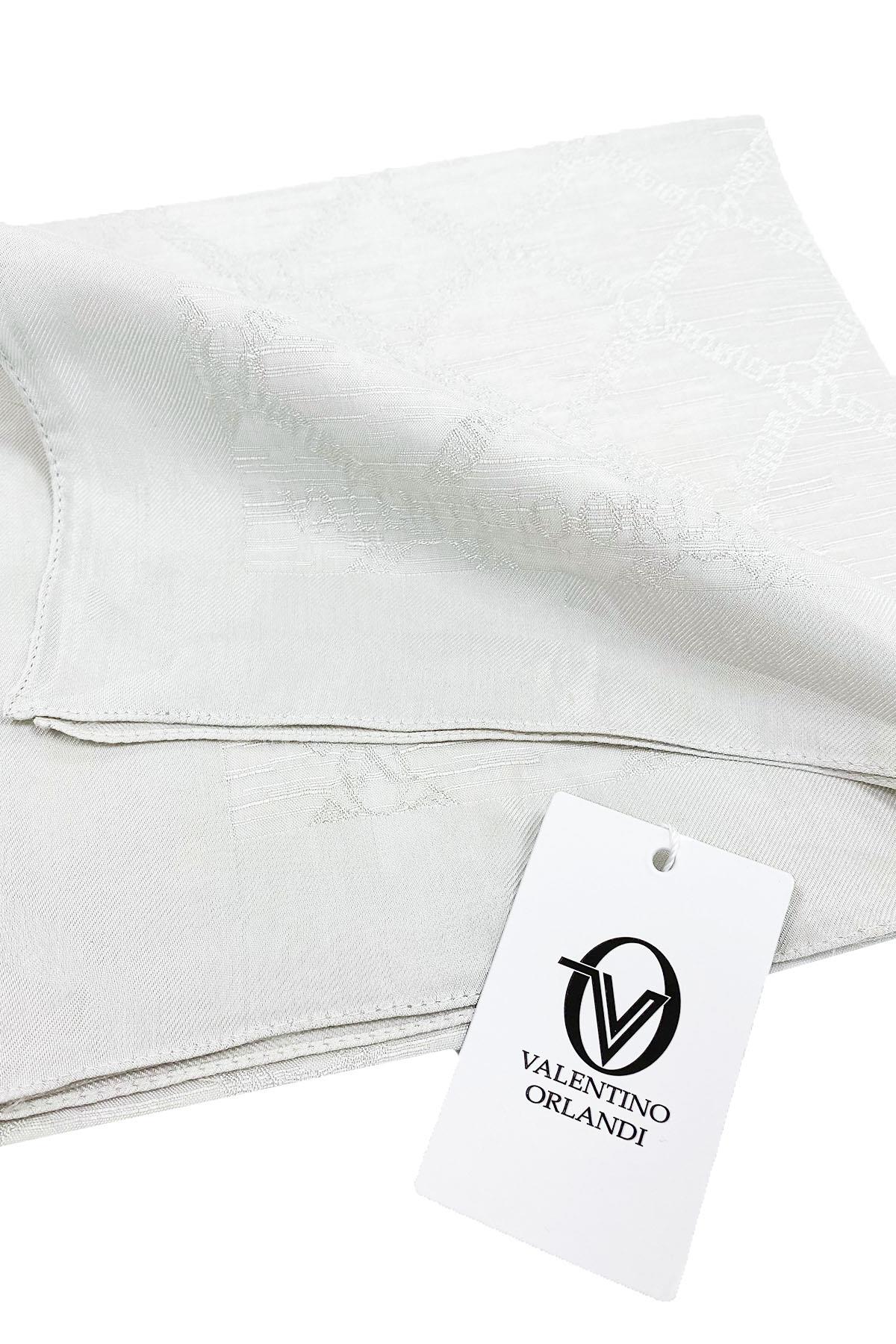 Valentino Orlandi Siena, Jakarlı Eşarp - Logo Desen - 15 - Taş