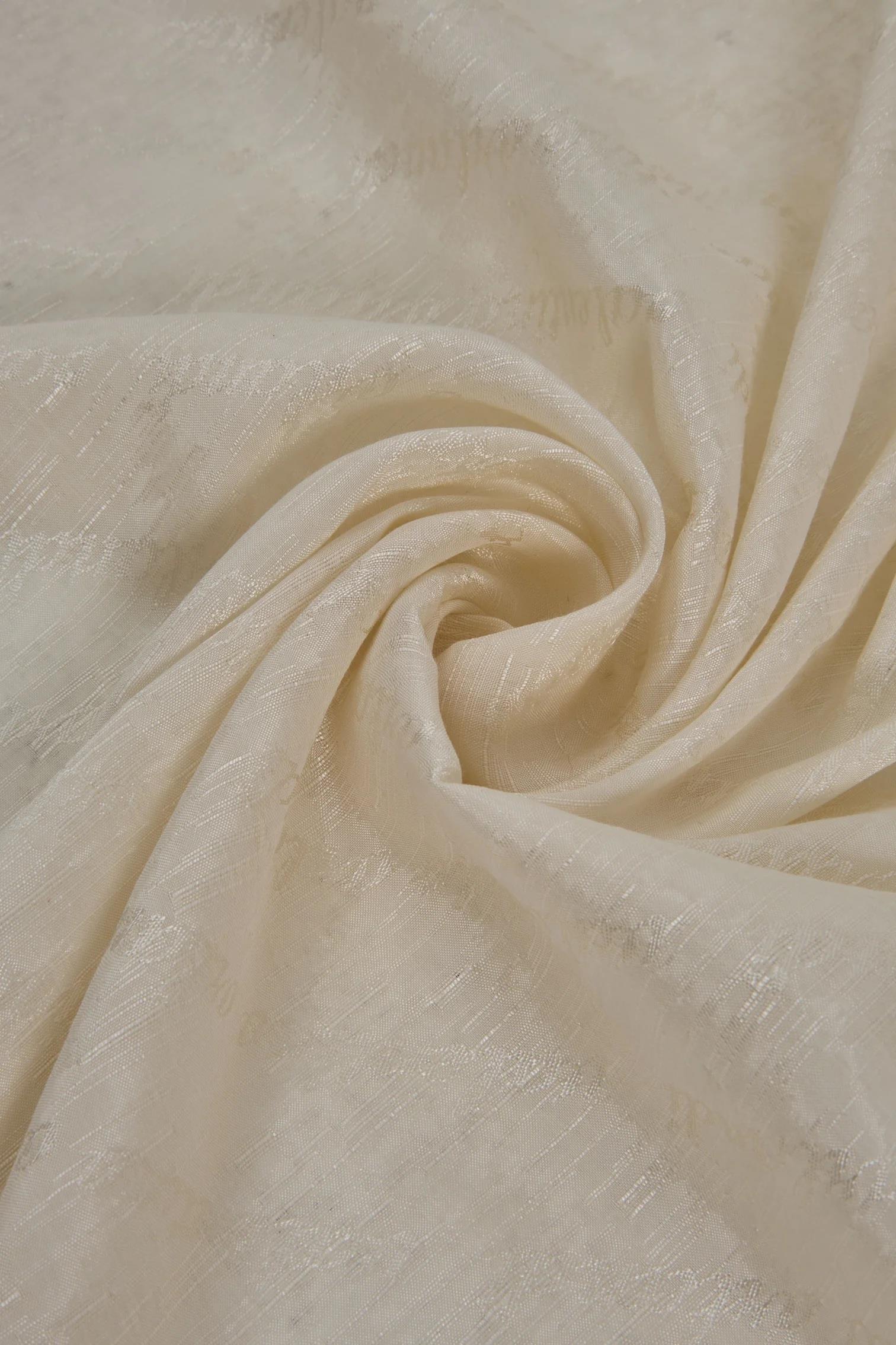 Valentino Orlandi Siena, Jakarlı Şal - İmza Desen - 03 - Krem