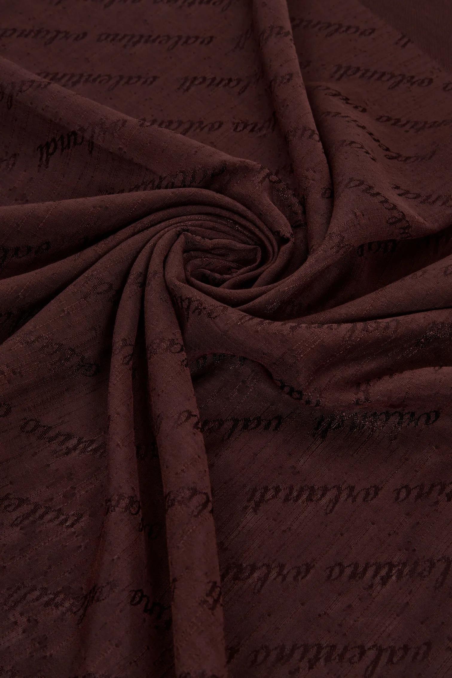 Valentino Orlandi Siena, Jakarlı Şal - İmza Desen - 18 - Kahverengi