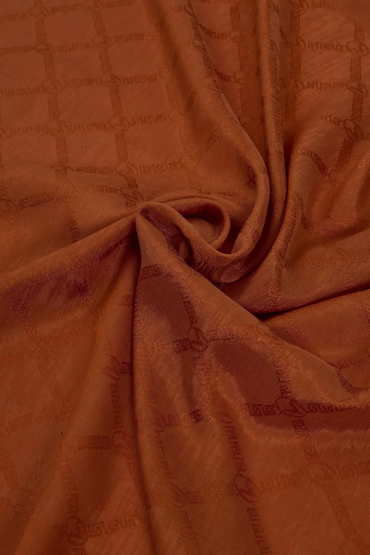 Valentino Orlandi Siena, Jakarlı Şal - Logo Desen - 12 - Taba