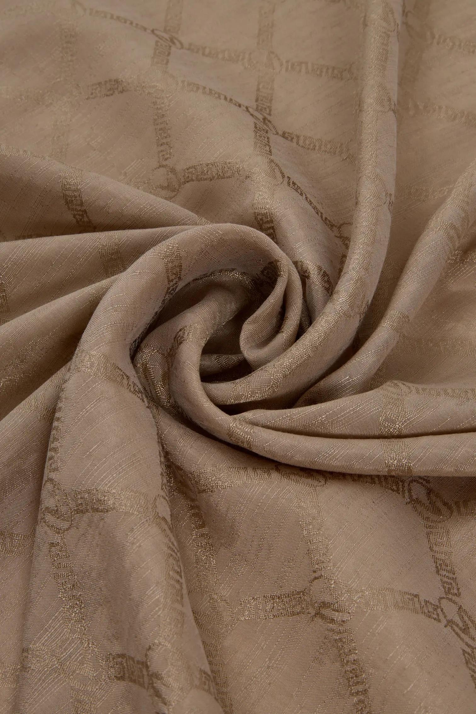 Valentino Orlandi Siena, Jakarlı Şal - Logo Desen - 10 - Latte