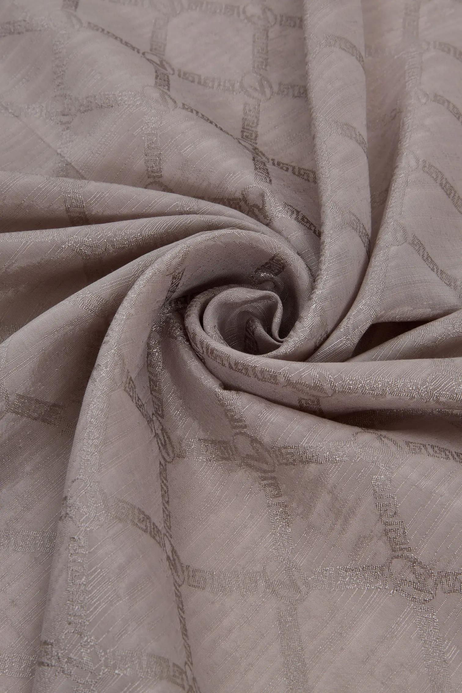 Valentino Orlandi Siena, Jakarlı Şal - Logo Desen - 04 - Açık Vizon