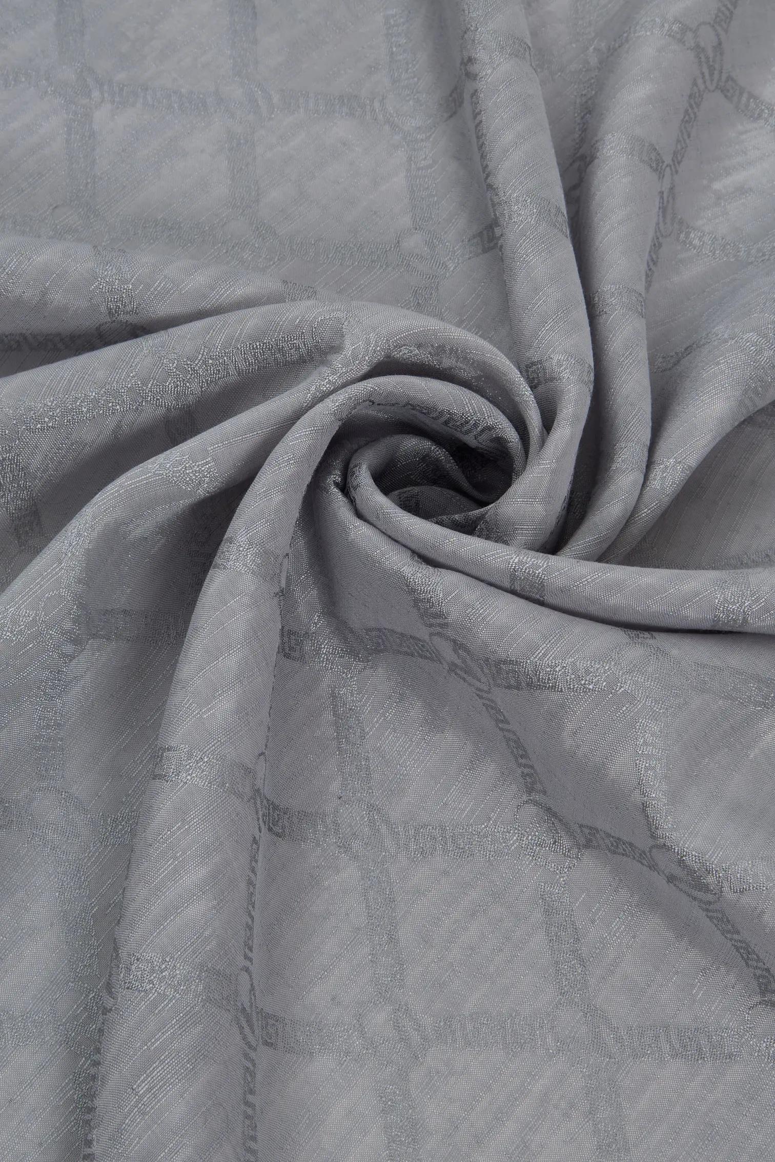 Valentino Orlandi Siena, Jakarlı Şal - Logo Desen - 06 - Gümüş