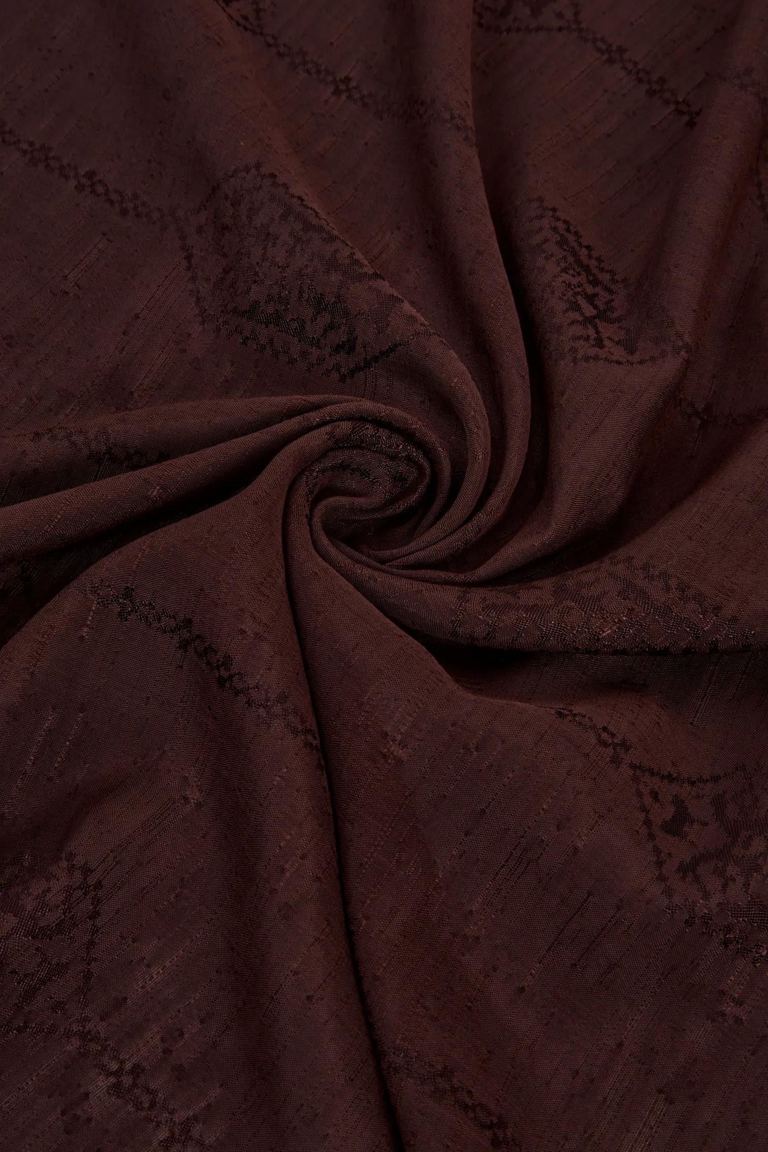 Valentino Orlandi Siena, Jakarlı Şal - Motif Desen - 18 - Kahverengi