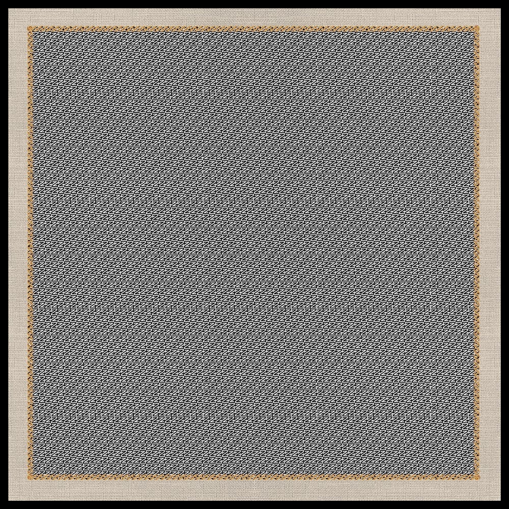 Zühre İpek Eşarp Monogram Desen - V3 - Sura