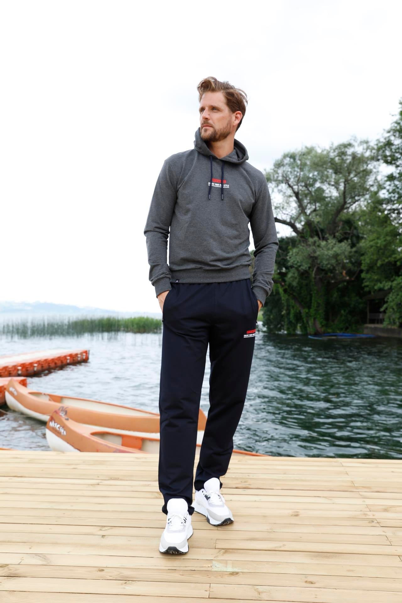 Erkek Sweat Kapüşonlu Eşofman Takımı