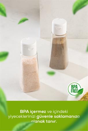 2li Tek Kişilik Tuzluk Karabiberlik Tuzluk Seti 72 ml Beyaz