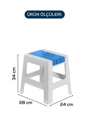 Plastik Küçük Tabure Mavi