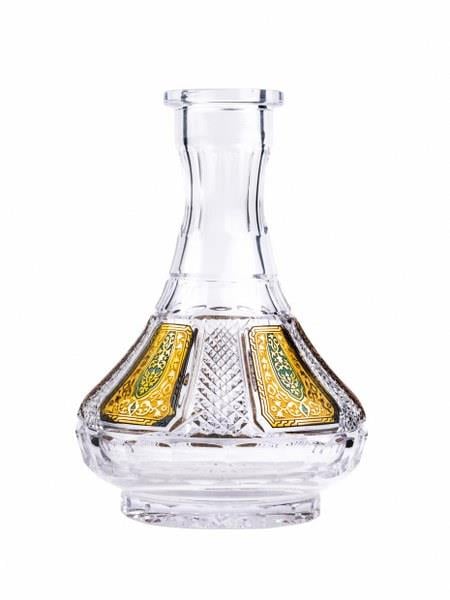 Özel Seri 24K Gold İşleme & Kristal Dekor Cam Şişe - D4