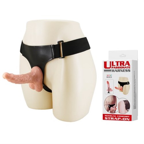 15 cm Belden Bağlamalı İçi Dolu Strapon Penis