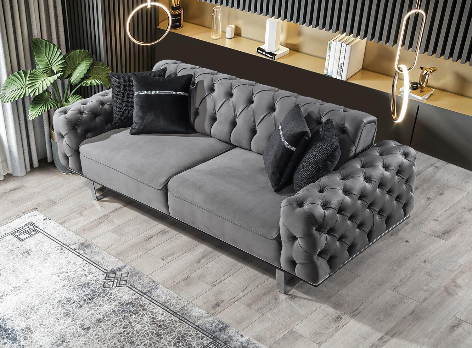 LİLA ÜÇLÜ KOLTUK