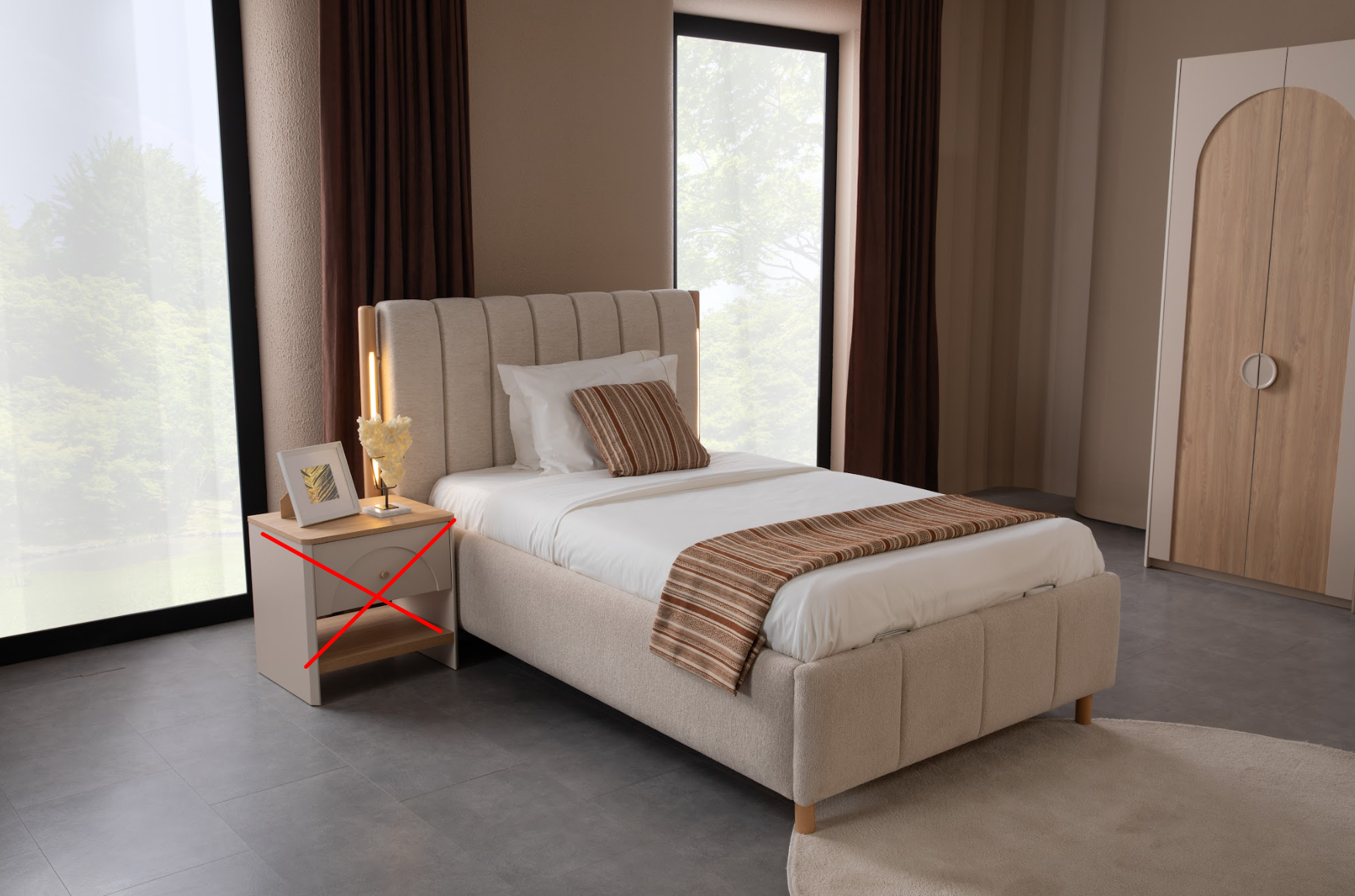 MİLOS 120*200 BAZALI KARYOLA