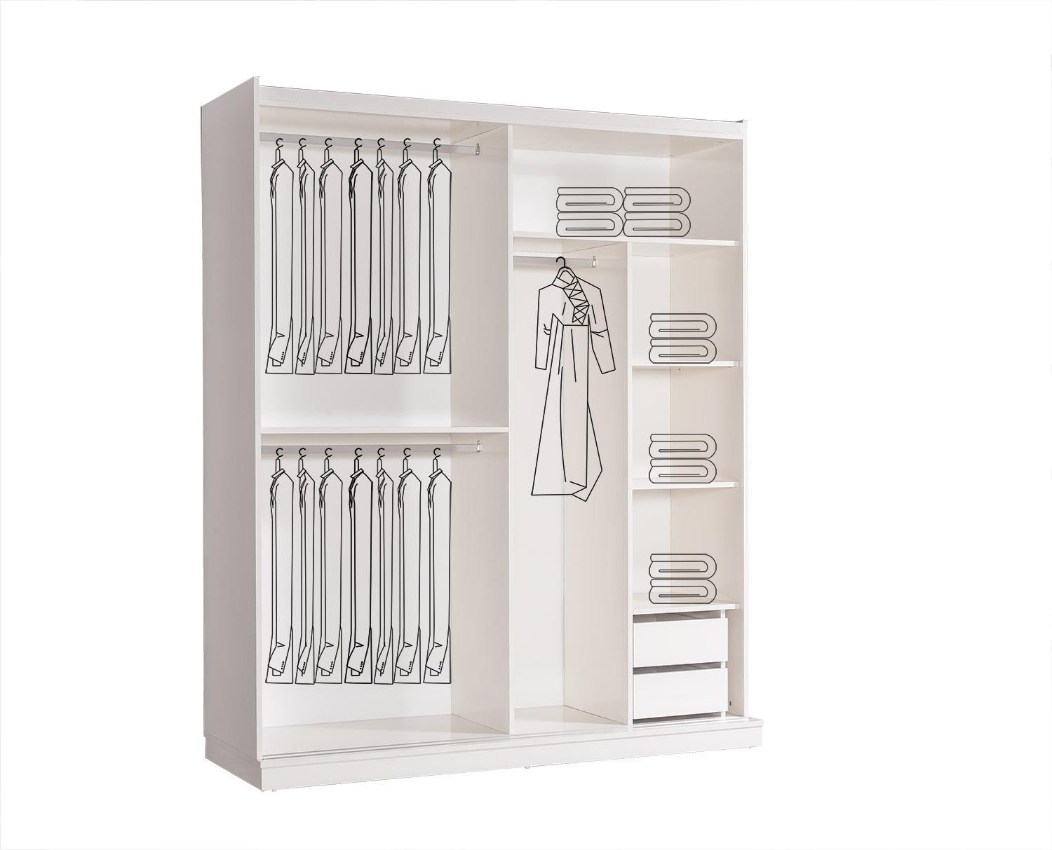 SAVANA 160 CM SÜRGÜLÜ DOLAP