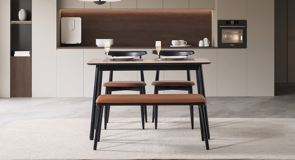 VERA SİYAH MASA TAKIMI