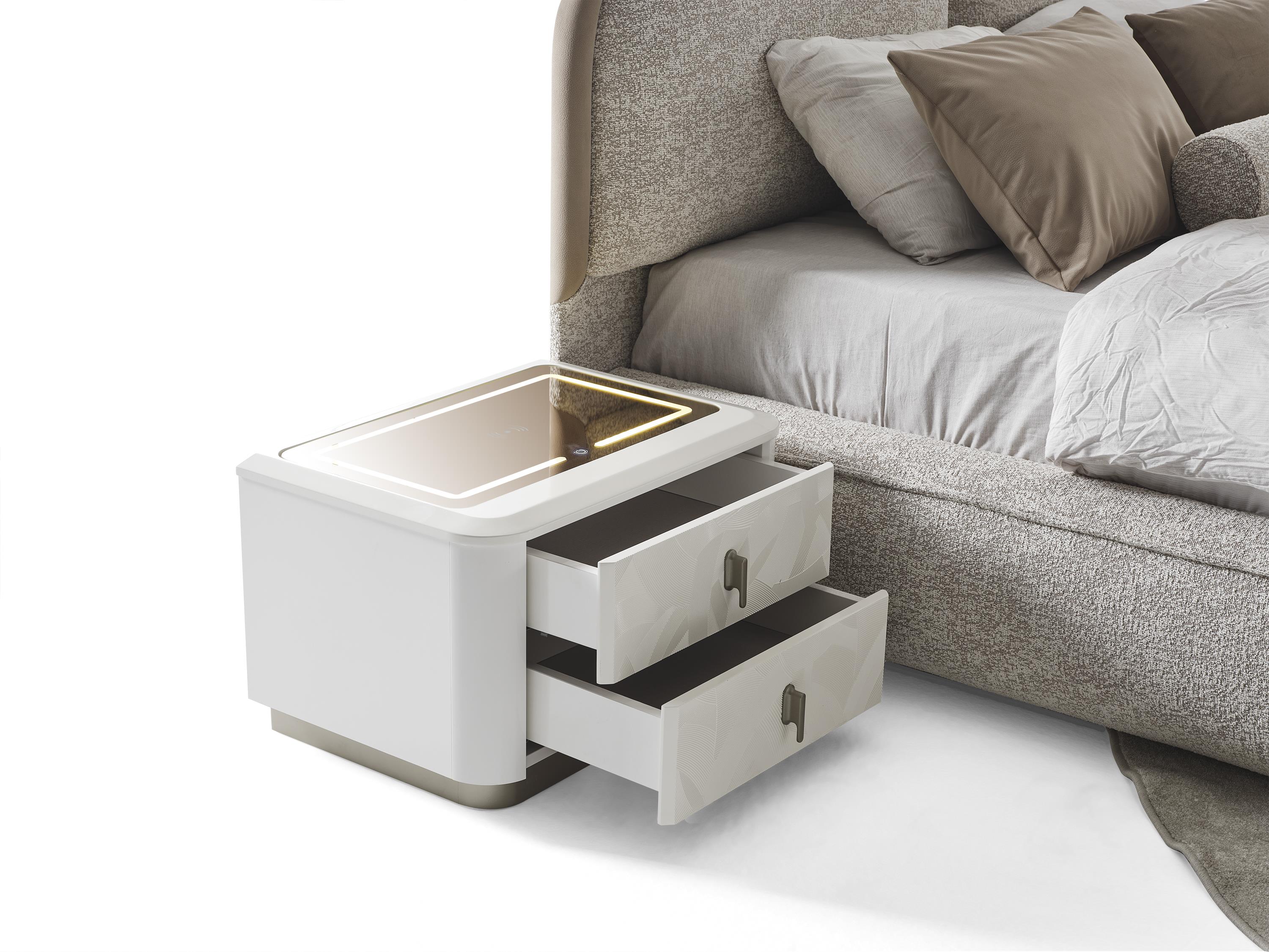 VOYAGE KOMODİN  LEDLİ CAMLI