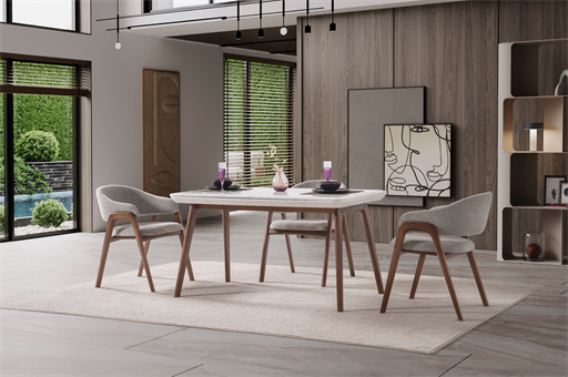 BALTİMORE CEVİZ MASA TAKIMI