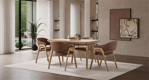 BALTİMORE MEŞE MASA TAKIMI