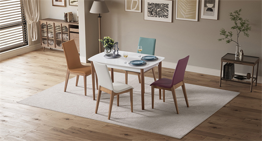 BOSTON CEVİZ MASA TAKIMI