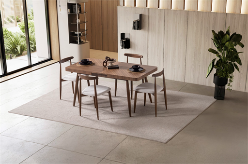 BURGAZ CEVİZ MASA TAKIMI