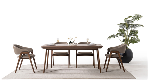 DELAMORE CEVİZ MASA TAKIMI