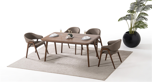 DELAMORE CEVİZ MASA TAKIMI