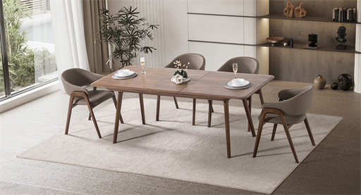 DELAMORE CEVİZ MASA TAKIMI