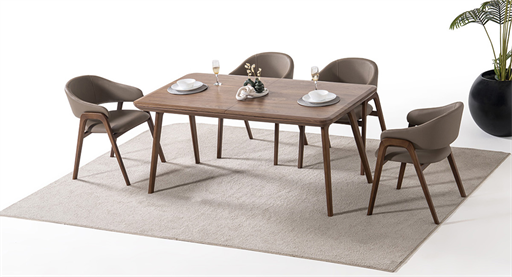 DELAMORE CEVİZ MASA TAKIMI