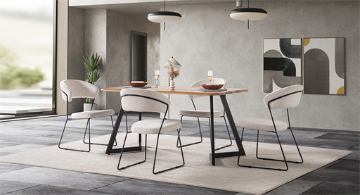 GLORİA SİYAH MASA TAKIMI