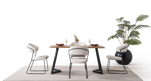 GLORİA SİYAH MASA TAKIMI