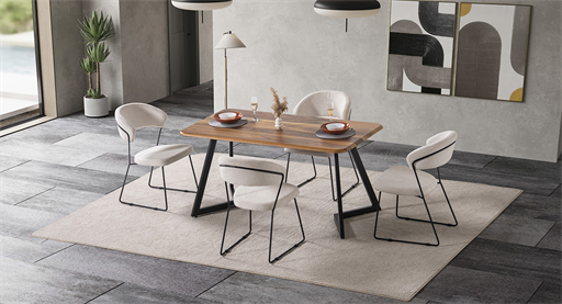 GLORİA SİYAH MASA TAKIMI