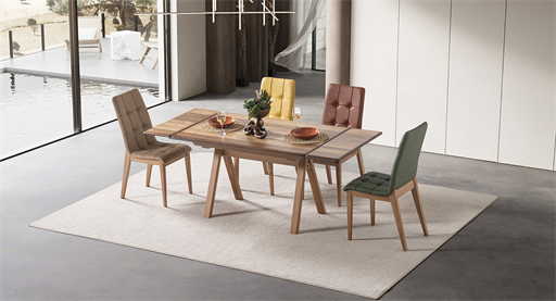 LUCCA CEVİZ MASA TAKIMI