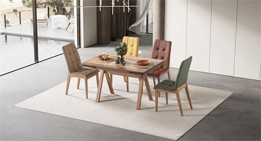 LUCCA CEVİZ MASA TAKIMI